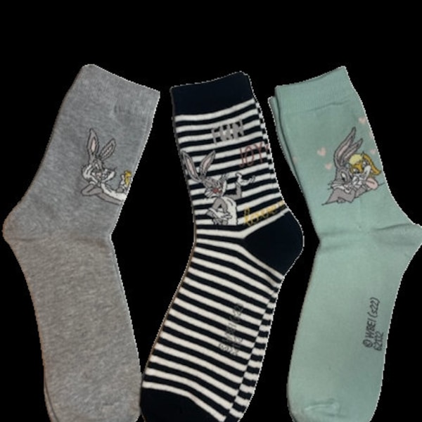 3 er Pack Looney Tunes Socken Bugs Bunny Original Merchandise