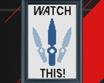 Watch This! – Jett Ultimate Blade Storm – Valorant Cross Stitch Pattern – Instant Download PDF