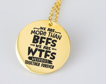 Best Friend Necklace - Friendship Gift - Funny Necklace - BFF - Birthday Gift