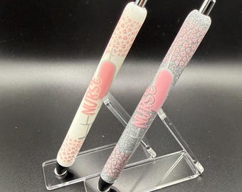 Penna glitterata a tema infermiera