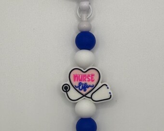 Porta badge per infermieri / Portachiavi con perline in silicone