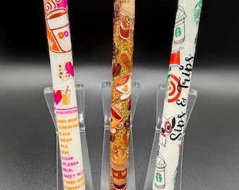 Penna gel Coffee Lovers Sparkle 0,7 mm Inchiostro nero • Glitter • Regalo • Cesto regalo