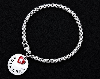 Stainless Steel Medical Alert Bracelet 5mm Beads Stamped Disc & Red Cross Heart Charm Many Choices