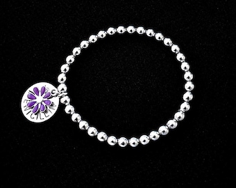Medical Alert Bracelet 6mm Stainless Steel Beads Disc & Flower Made to Keep You Safe and Look Lovely
