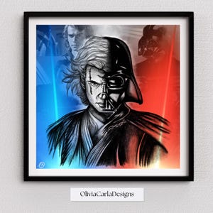 Star Wars Wall Art | Anakin Skywalker Art | Darth Vader Art | Star Wars Digital Print | Anakin Skywalker Digital Print