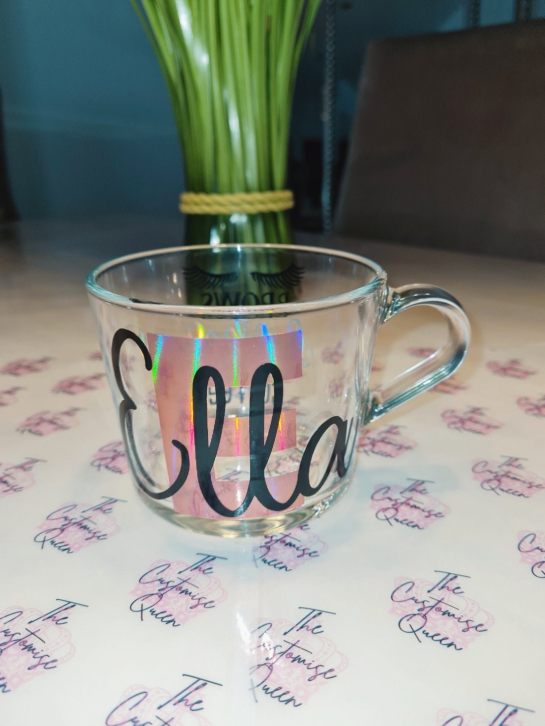 Personalised Clear Initial Mug Etsy UK