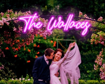 Signo de neón de boda, signo de neón personalizado, signo de neón, signos de boda, decoración de boda, regalo de boda, neón flexible, tapices de pared, decoración del hogar