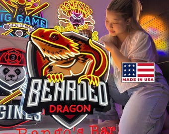 Letrero de neón personalizado, letrero de neón LED con logotipo personalizado, perfecto para decoración de oficinas, juegos, estudios de tatuajes, exhibiciones de bar, salas deportivas, luz LED.
