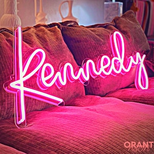 Letrero de neón personalizado para dormitorio de niños, letrero de neón con nombre personalizado, decoración del hogar, decoración del dormitorio, letrero de apellido, regalo para niños, decoración de la habitación para niños