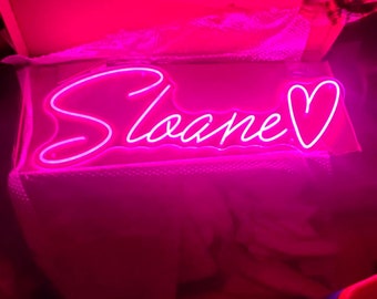 Letrero de neón con nombre personalizado / Letrero de neón con nombre Letrero de neón personalizado Letrero de neón para boda Letrero de neón para dormitorio Letrero de neón con logotipo personalizado Letrero de neón para dormitorio