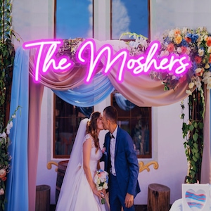 Custom Name Neon Sign, Neon Sign Wedding Neon Sign Custom Neon Sign Bedroom Neon Sign Light Family Name Sign Wedding Signs Wedding Gifts
