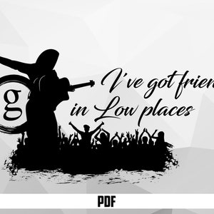 Garth brooks SVG cutfile for Cricut Silouhette pdf jpg country shirt