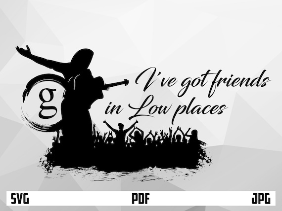Garth brooks SVG cutfile for Cricut Silouhette pdf jpg country shirt
