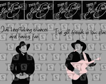 GARTH BROOKS svg pdf dxf jpeg cut file silhouette cricuit for cups and shirts