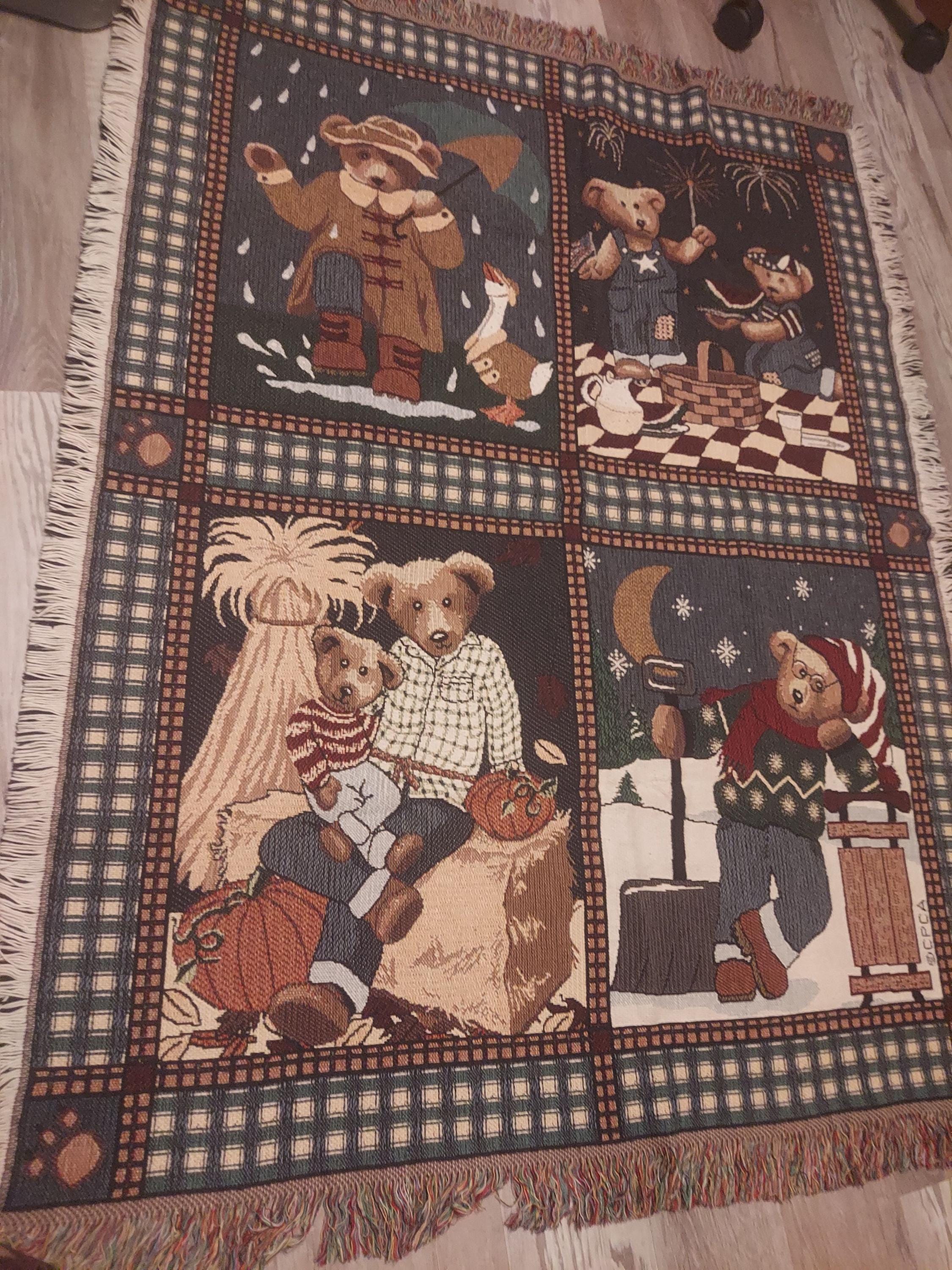 4 Calendriers Muraux Vintage 1999-2001 Boyds Bears – Tapisserie Tissu, Occasion