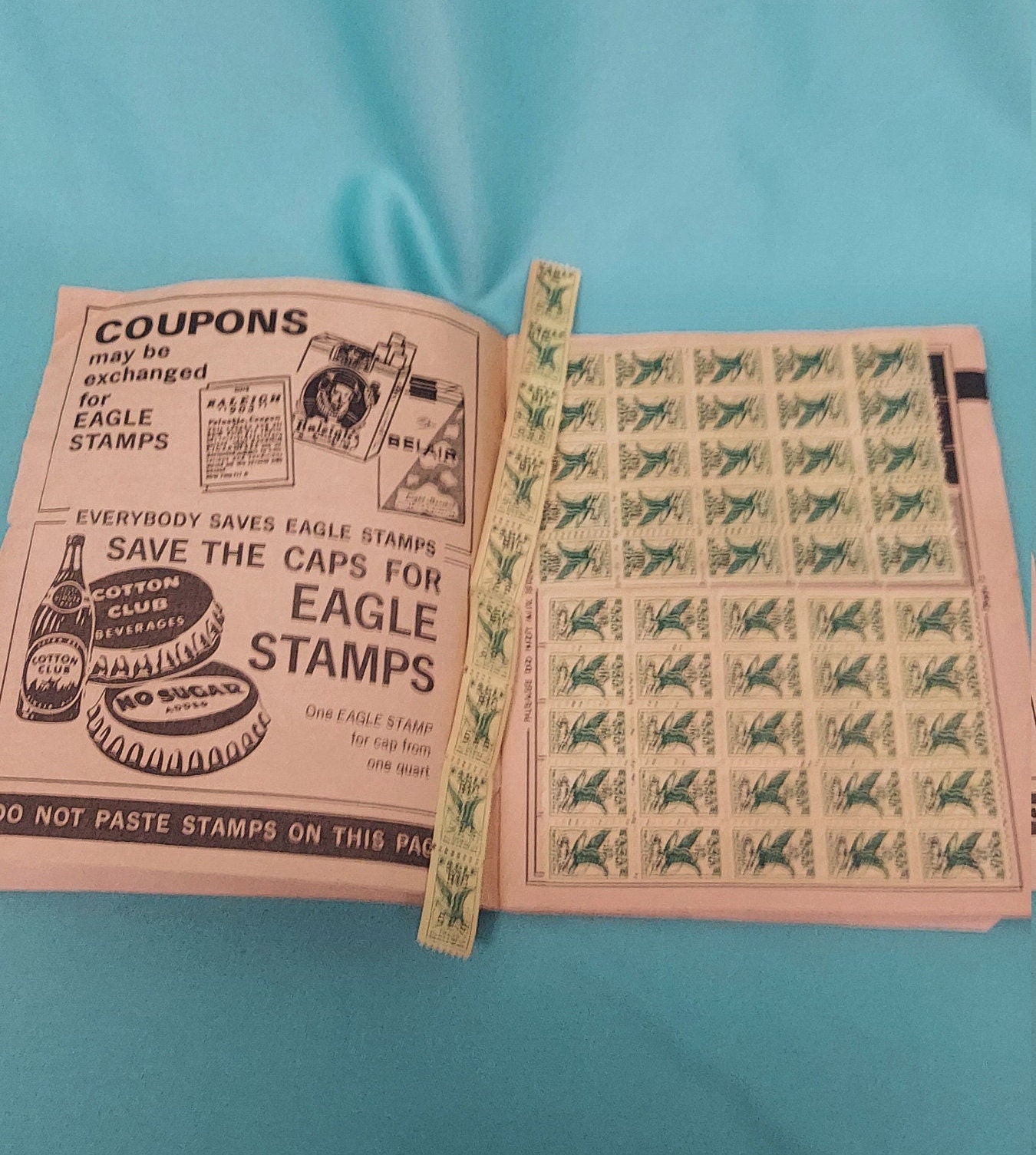 Vintage 1963 Eagle Stamp Savings Book With Stamps Cover is Etsy