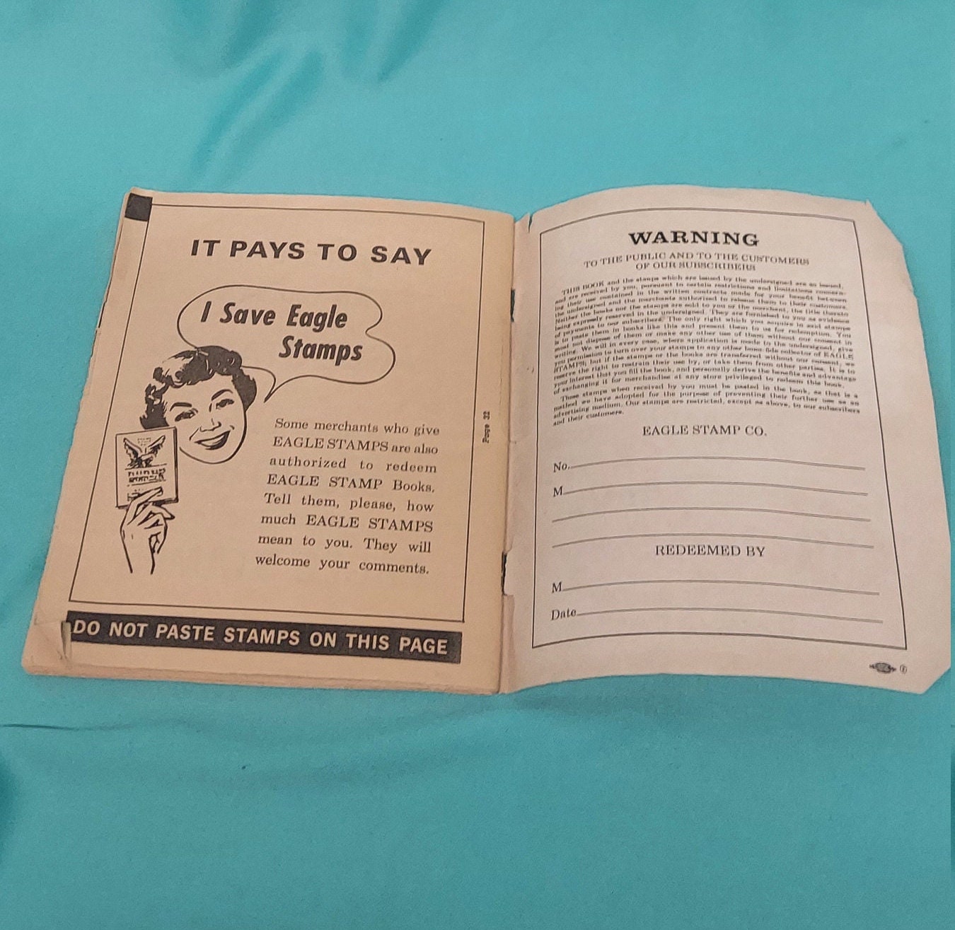 Vintage 1963 Eagle Stamp Savings Book With Stamps Cover is Etsy