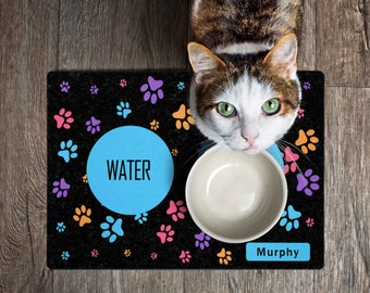 Personalized Pet Placemat, Dog Cat Pet Feeding Mat, Pet Food Feeding Mat, Pet Supplies, Pet lover gift, Cat accessories, Custom pet mat,