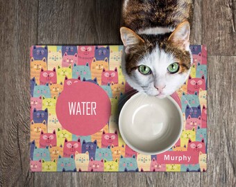 Personalized Pet Placemat, Dog Cat Pet Feeding Mat, Pet Food Feeding Mat, Pet Supplies, Pet lover gift, Cat accessories, Custom pet mat,