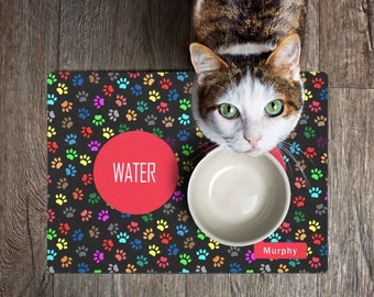 Personalized Pet Placemat, Dog Cat Pet Feeding Mat, Pet Food Feeding Mat, Pet Supplies, Pet lover gift, Cat accessories, Custom pet mat,
