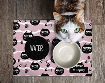 Personalized Pet Placemat, Dog Cat Pet Feeding Mat, Pet Food Feeding Mat, Pet Supplies, Pet lover gift, Cat accessories, Custom pet mat,