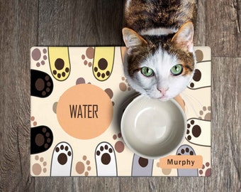 Personalized Pet Placemat, Dog Cat Pet Feeding Mat, Pet Food Feeding Mat, Pet Supplies, Pet lover gift, Cat accessories, Custom pet mat,