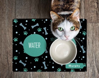 Personalized Pet Placemat, Dog Cat Pet Feeding Mat, Pet Food Feeding Mat, Pet Supplies, Pet lover gift, Cat accessories, Custom pet mat,