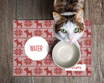 Personalized Pet Placemat, Dog Cat Pet Feeding Mat, Pet Food Feeding Mat, Pet Supplies, Pet lover gift, Cat accessories, Custom pet mat,