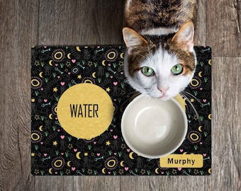 Personalized Pet Placemat, Dog Cat Pet Feeding Mat, Pet Food Feeding Mat, Pet Supplies, Pet lover gift, Cat accessories, Custom pet mat,