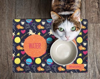 Personalized Pet Placemat, Dog Cat Pet Feeding Mat, Pet Food Feeding Mat, Pet Supplies, Pet lover gift, Cat accessories, Custom pet mat,