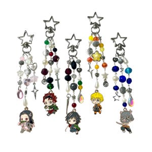 Demon Anime Charms/ Keychains ||| anime gift, anime keychain, anime phone charm, y2k accessories, charms, keychain, stanley charm, bag charm