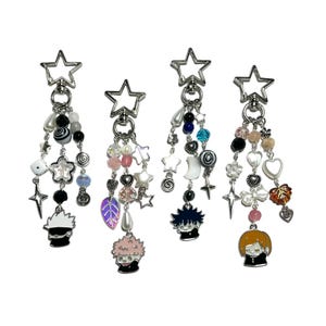 Breloques/porte-clés Jujutsu Kaisen ||| cadeau jjk, porte-clé jjk, breloque pour téléphone jjk, accessoires y2k, breloques, porte-clé, breloque stanley, bijou de sac