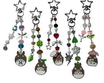 Anime Creature Beaded Keychain | Kawaii Bag Charm