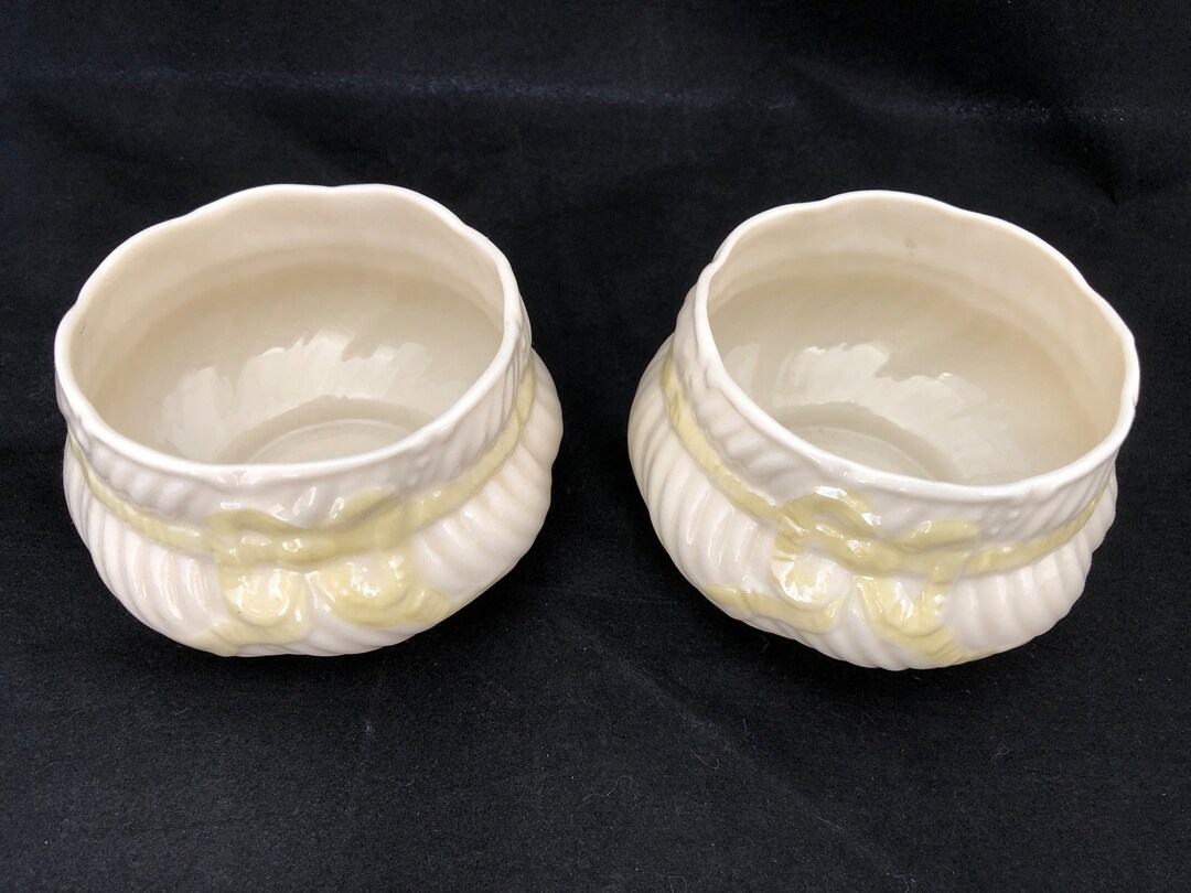 Irish Belleek Open Sugar Bowls Set of 2 Belleek Made in Etsy