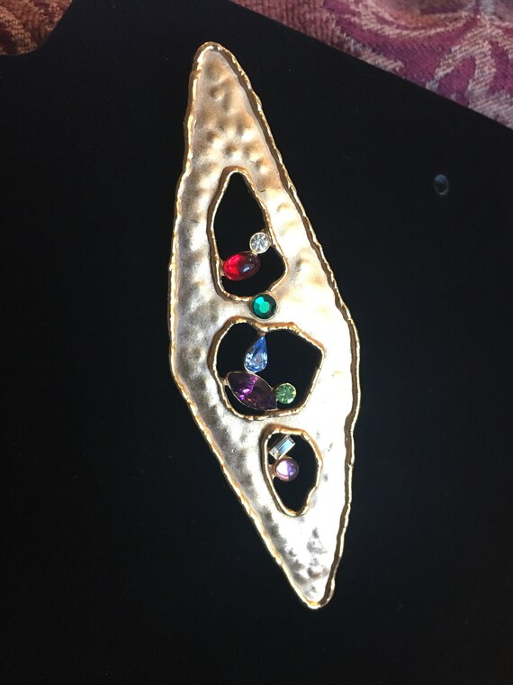 A Vintage Jonette Jewellery Brooch In The Form Of A Door Opening To - Foto 9