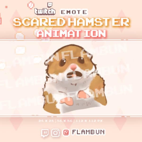 Scared Hamster Animation Emote | Twitch | Discord || Funny Cute Meme