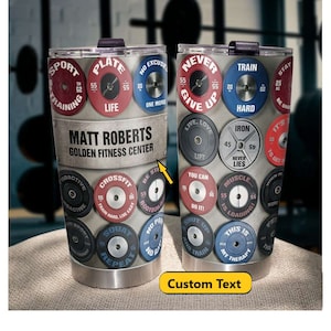 Weightlifting Tumbler, Bodybuilding Tumbler, Tumbler Gifts for Men, Fitness Coach Cup, Gym Teacher Gifts, Fitness Gift, Powerlifting Mugs