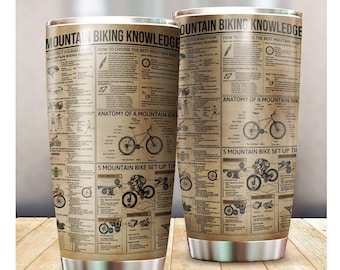 Mountain Biking Knowledge Tumbler, Gifts for Cyclist, Cycling Tumbler, Bikers Lover Gifts, Road Bike Gifts, Gifts for Biking, Christmas Gift
