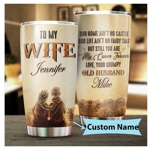 Personalized Tumbler, Valentine Gift for wife, Gift From husband, To My Wife You Are My Queen Forever, Anniversary Gift, Gift For Her