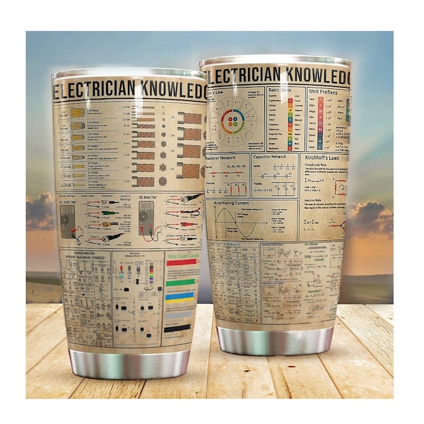 Electrician Knowledge Tumbler, Electricians Gifts, Gifts for Mechanics, Engineer Funny Gifts, Gifts For Men, Electrician Cup, Gift For Dad