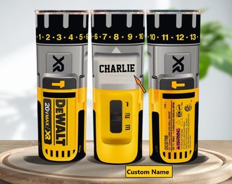 Power Tool Tumbler, Custom Name Tumbler, Mechanic Tool Tumbler, Gift for Him, contractor gift, Machinist Gift, Dewalt Tumbler, handyman gift