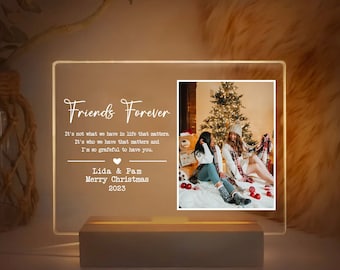 Friends Forever Acrylic, Best Friend Personalized Gifts, Best Friend Photo, Merry Christmas Gifts, Custom Acrylic, Christmas Gift For Friend