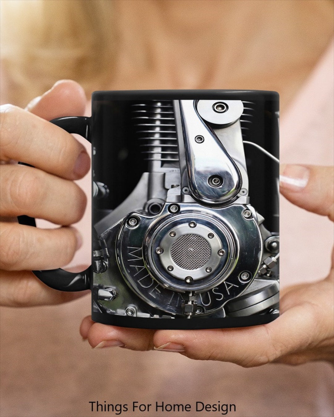 Engine Mug Harley, Mechanic Chopper Mugs, Broken Piston, Mechanic Gifts Harley Motorcycle, Moto