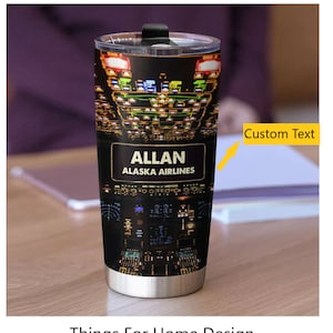 Personalized Pilot Tumbler, Pilot Coffee Mug, Aviation tumbler, Panel Tumbler, Aviator Gift, Airline Mechanic, Pilot Gift For Man, Flying