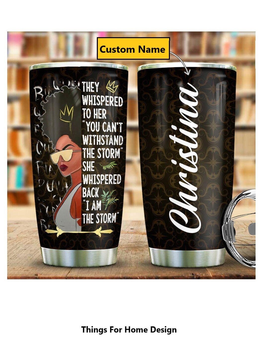 Melanin Queen Tumbler, Black Woman Tumbler, Personalized Gift, Melanin Girl Gift, Gift For Her, Black Girl Tumbler, Christmas Gift