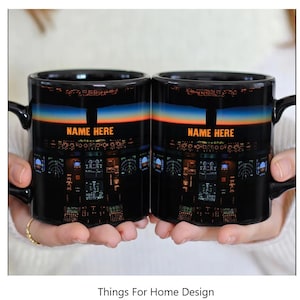 Personalisierte Pilotentasse, benutzerdefinierte Kaffeetasse, Pilotenanzeige, Pilotenruhestand, Luftfahrt Tasse, Pilotengeschenke für Mann, Geschenk für Papa, Geschenke für den Sohn