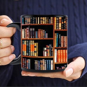Librarian Lover Coffee Cup, Bookshelf Mug, Book Lovers Mugs, Librarian Mug, Library Gifts, Teacher Gift, Bookish Mug, Gift For Her, Mom Gift