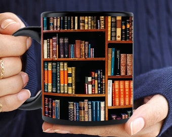 Librarian Lover Coffee Cup, Bookshelf Mug, Book Lovers Mugs, Librarian Mug, Library Gifts, Teacher Gift, Bookish Mug, Gift For Her, Mom Gift
