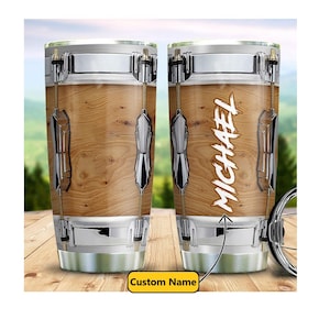 Personalized Drum Tumbler, Drum Surface, Drummer Gift coffee mug, Music Teacher Gifts, Drum Player Gift, Gift For Dad, Music Mug, Band Gifts