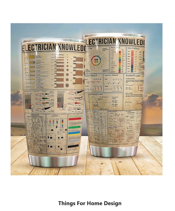 Electrician Knowledge Tumbler, Electricians Gifts, Gifts for Mechanics, Engineer Funny Gifts, Gifts For Men, Electrician Cup, Gift For Dad